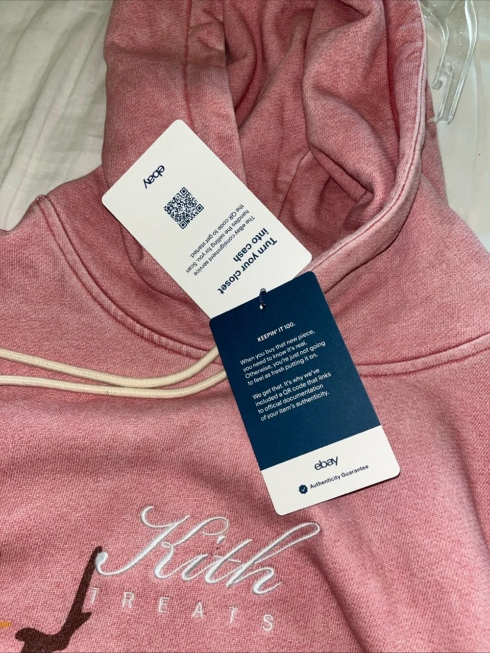 Kith Authentic 100% Campfire Landscape Hoodie in Rose Pink, Mustard & Navy XXL - Picture 8 of 11